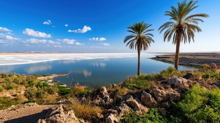 Tranquil Salt Lake Oasis