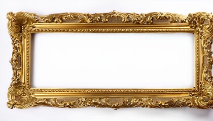 Ornate gold frame, perfect for showcasing art or photos.