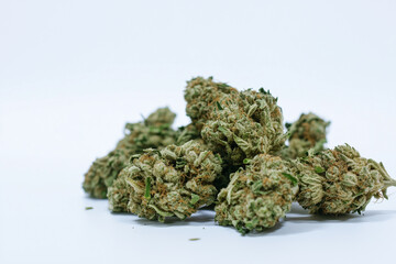 Cannabis isolated on a white background