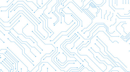 Vector circuit board illustration. Abstract technology. 