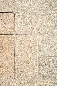 Close up of patterned tiled surface