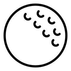 Golf ball icon. Vector line icon