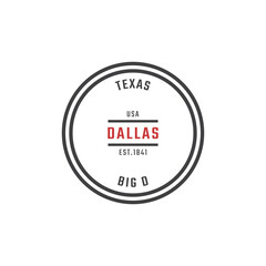 Dallas Texas Badge Design