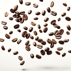 Obraz premium coffee beans, coffee seeds, roasted beans, green beans, coffee grains, coffee kernels, coffee cherries, arabica beans, robusta beans, espresso beans, unroasted beans, ground coffee, specialty beans, c
