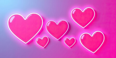 Sets of vibrant heart-shaped stickers ideal for artists and crafters to enhance valentines, scrapbook albums, and festive decor in any setting