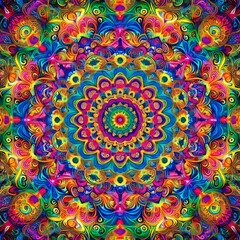 Psychedelic Mandala Patterns Intricate mandala patterns filled w