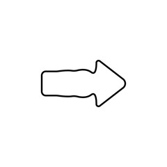 Arrow icon Flat isolated outline sign
