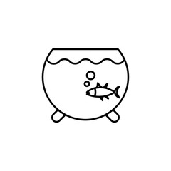 Aquarium icon Flat isolated outline sign