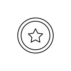 Badge icons Flat isolated outline sign