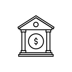 Banking icon Flat isolated outline sign