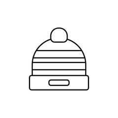 beanie icon Flat isolated outline sign
