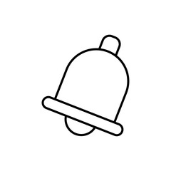 Bell icon Flat isolated outline sign
