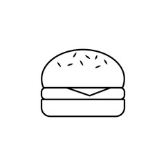 Burger icon Flat isolated outline sign