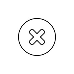 Obraz premium Close icon set Flat isolated outline sign