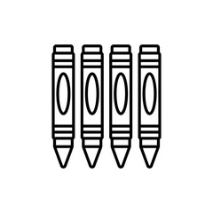 Crayon icon Flat isolated outline sign