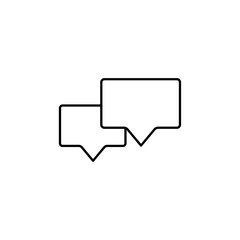 Conversation icon Flat isolated outline sign