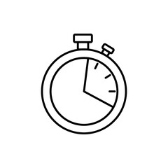 Countdown icon Flat isolated outline sign
