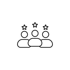 Customer icon set Flat isolated outline sign