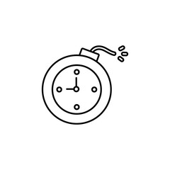 Deadline icon Flat isolated outline sign