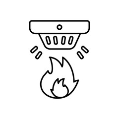 Detector icon Flat isolated outline sign