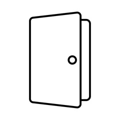 Door icon Flat isolated outline sign