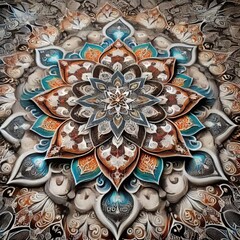 Fototapeta premium Batik Wax resist dyeing technique creating intricate patterns on