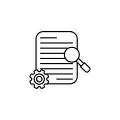 File Management icon Flat isolated outline sign