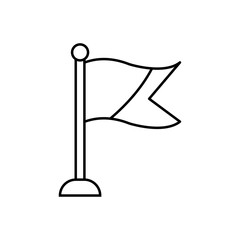 Flag icon Flat isolated outline sign