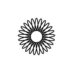 Flower icon Flat isolated outline sign