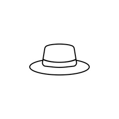 Hat icon Flat isolated outline sign