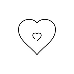 Heart icon Flat isolated outline sign