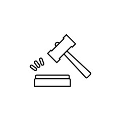 justice icon Flat isolated outline sign