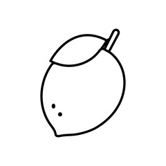 Lemon icon Flat isolated outline sign