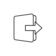 Logout icon set Flat isolated outline sign