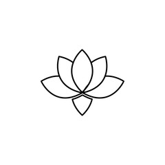 Lotus icon Flat isolated outline sign
