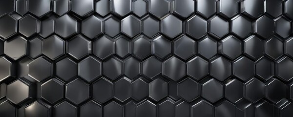 Abstract metallic background with hexagonal shapes and soft illumination, design, texture, modern