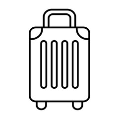 Luggage icon Flat isolated outline sign
