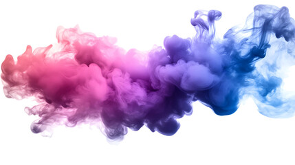 colorful ink swirl on white background