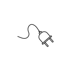 Plug icon Flat isolated outline sign