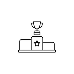 Podium icon Flat isolated outline sign