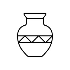 Pottery icon Flat isolated outline sign