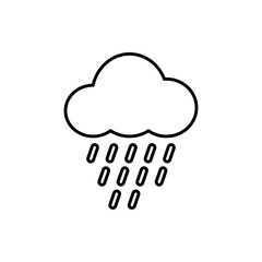 Rain Icon Flat isolated outline sign