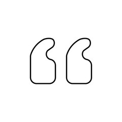 Quotes icon Flat isolated outline sign