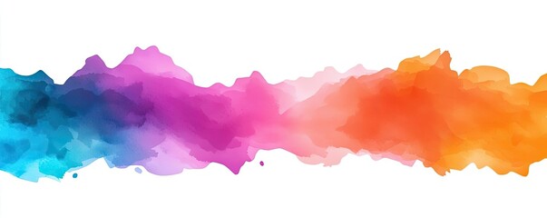 Obraz premium Electric watercolor idea. A vibrant blend of colorful watercolor swirls creating an abstract artistic background.