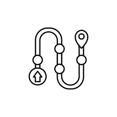 Roadmap icon Flat isolated outline sign