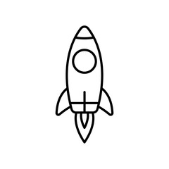 Rocket icon Flat isolated outline sign