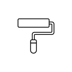 Roller icon set Flat isolated outline sign