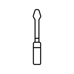 screwdriver icon Flat isolated outline sign
