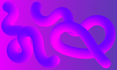 3d abstract fluid shapes with vibrant purple gradient on a dark background, futuristic design ideal for landing page, posters, banners, and modern web design.
