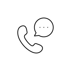 Set of Phone Call icons Flat isolated outline sign